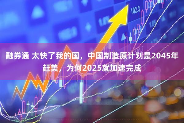 融券通 太快了我的国，中国制造原计划是2045年赶美，为何2025就加速完成