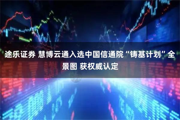 途乐证券 慧博云通入选中国信通院“铸基计划”全景图 获权威认定