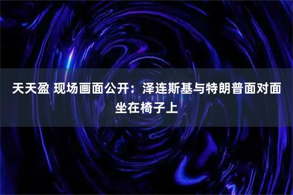 天天盈 现场画面公开:泽连斯基与特朗普面对面坐在椅子上