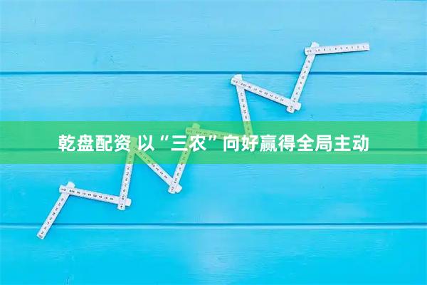 乾盘配资 以“三农”向好赢得全局主动